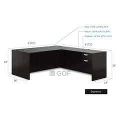 GOF 2 Person Workstation Cubicle (6'D x 12'W x 4'H)