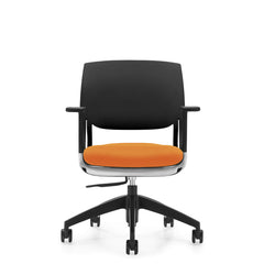 Customized Novello Upholstered Seat & Polypropylene Back Chair