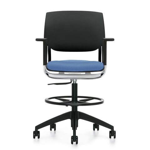 Customized Novello Upholstered Seat & Polypropylene Back Chair