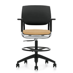 Customized Novello Upholstered Seat & Polypropylene Back Chair