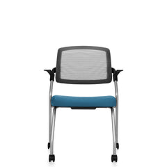 Customized Flip Up Seat Nesting Chair with Casters