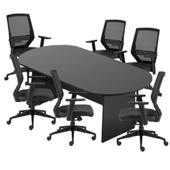 6ft, 8ft, 10ft Racetrack Conference Table and Chair (G12112B) Set