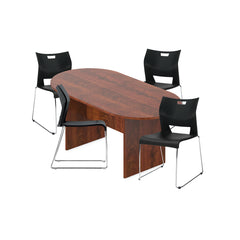 6ft, 8ft, 10ft Racetrack Conference Table and Chair (6621) Set