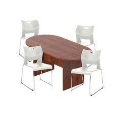 6ft, 8ft, 10ft Racetrack Conference Table and Chair (6621) Set