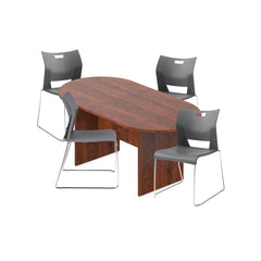 6ft, 8ft, 10ft Racetrack Conference Table and Chair (6621) Set