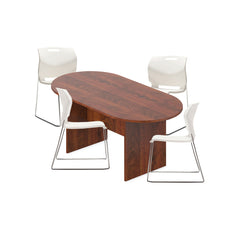 6ft, 8ft, 10ft Racetrack Conference Table and Chair (6711) Set