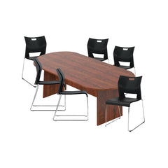 6ft, 8ft, 10ft Racetrack Conference Table and Chair (6621) Set