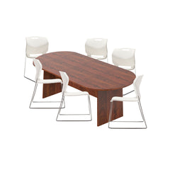 6ft, 8ft, 10ft Racetrack Conference Table and Chair (6711) Set
