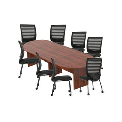 6ft, 8ft, 10ft Racetrack Conference Table and Chair (G10706B) Set
