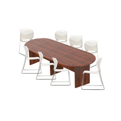 6ft, 8ft, 10ft Racetrack Conference Table and Chair (6711) Set