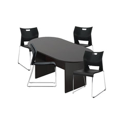 6ft, 8ft, 10ft Racetrack Conference Table and Chair (6621) Set