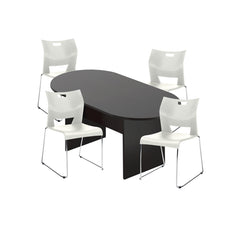 6ft, 8ft, 10ft Racetrack Conference Table and Chair (6621) Set