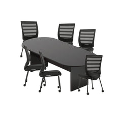 6ft, 8ft, 10ft Racetrack Conference Table and Chair (G10706B) Set