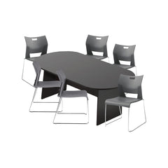 6ft, 8ft, 10ft Racetrack Conference Table and Chair (6621) Set