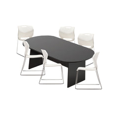 6ft, 8ft, 10ft Racetrack Conference Table and Chair (6711) Set