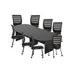 6ft, 8ft, 10ft Racetrack Conference Table and Chair (G10706B) Set