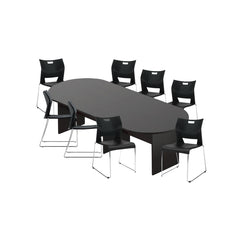 6ft, 8ft, 10ft Racetrack Conference Table and Chair (6621) Set