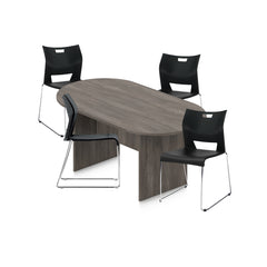 6ft, 8ft, 10ft Racetrack Conference Table and Chair (6621) Set