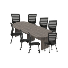 6ft, 8ft, 10ft Racetrack Conference Table and Chair (G10706B) Set