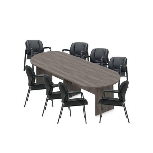 6ft, 8ft, 10ft Racetrack Conference Table and Chair (6711) Set