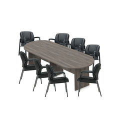 6ft, 8ft, 10ft Racetrack Conference Table and Chair (6711) Set