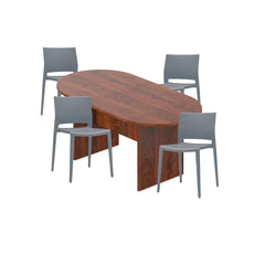 6ft, 8ft, 10ft Racetrack Conference Table and Chair (6751) Set