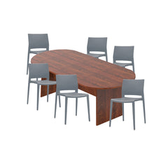 6ft, 8ft, 10ft Racetrack Conference Table and Chair (6751) Set