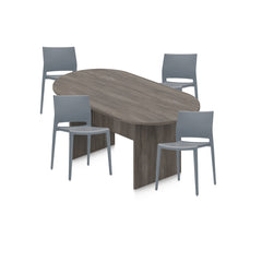 6ft, 8ft, 10ft Racetrack Conference Table and Chair (6751) Set