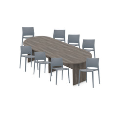 6ft, 8ft, 10ft Racetrack Conference Table and Chair (6751) Set