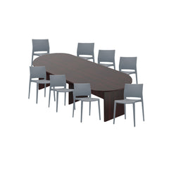 6ft, 8ft, 10ft Racetrack Conference Table and Chair (6751) Set