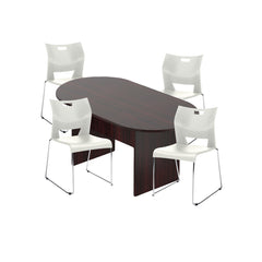 6ft, 8ft, 10ft Racetrack Conference Table and Chair (6621) Set