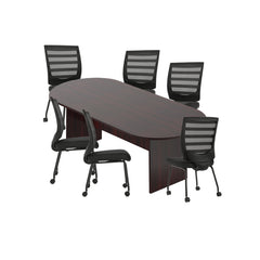 6ft, 8ft, 10ft Racetrack Conference Table and Chair (G10706B) Set