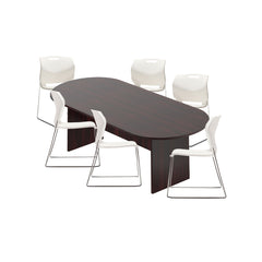 6ft, 8ft, 10ft Racetrack Conference Table and Chair (6711) Set