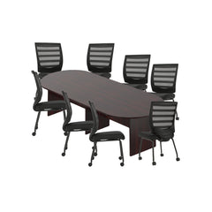 6ft, 8ft, 10ft Racetrack Conference Table and Chair (G10706B) Set