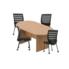6ft, 8ft, 10ft Racetrack Conference Table and Chair (G10706B) Set