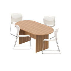 6ft, 8ft, 10ft Racetrack Conference Table and Chair (6711) Set