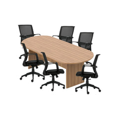 6ft, 8ft, 10ft Racetrack Conference Table and Chair (G13026B) Set
