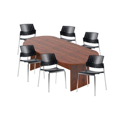 6ft, 8ft, 10ft Racetrack Conference Table and Chair (6508) Set