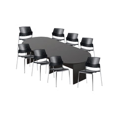 6ft, 8ft, 10ft Racetrack Conference Table and Chair (6508) Set