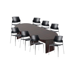 6ft, 8ft, 10ft Racetrack Conference Table and Chair (6508) Set