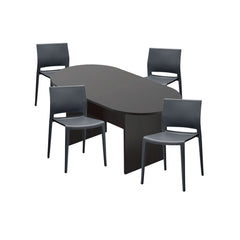 6ft, 8ft, 10ft Racetrack Conference Table and Chair (6751) Set