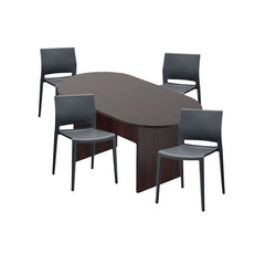 6ft, 8ft, 10ft Racetrack Conference Table and Chair (6751) Set