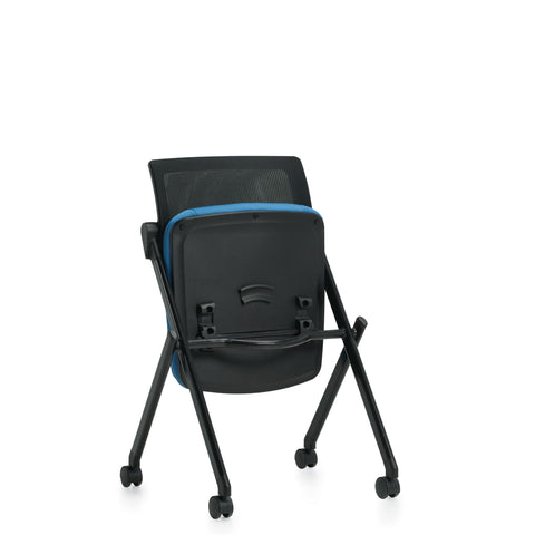 Armless Mesh Back Flip Seat Nesting Chair