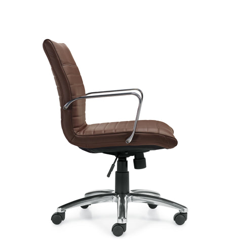 Customized Mid Back Luxhide Tilter Management Chair