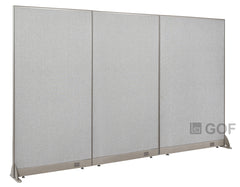 GOF 138"W x 48”/60”/72”H, Straight Line Freestanding Fabric Partition Package