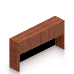 66"x24" Credenza Shell with Two Hanging B/F Pedestals and Hutch