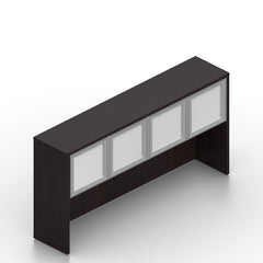 66"x30" Rectangular Desk with Hanging B/F Pedestal and Hutch