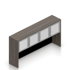 U71B - 6' x 8.5' U-Shape Workstation(Rectangular Desk with B/B/F and F/F Pedestal) Hutch Added