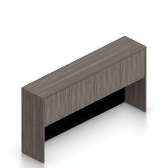 U66A - 5.5' x 8' U-Shape Workstation (Rectangular Desk with Hanging B/F Pedestal) Hutch Added