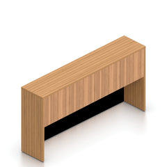 66"x24" Credenza Shell with Two Hanging B/F Pedestals and Hutch